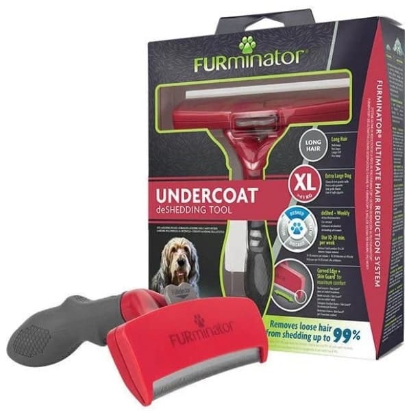 FURminator suņiem Long Hair XL pavilnas ķemme garspalvainiem suņiem virs 41 kg